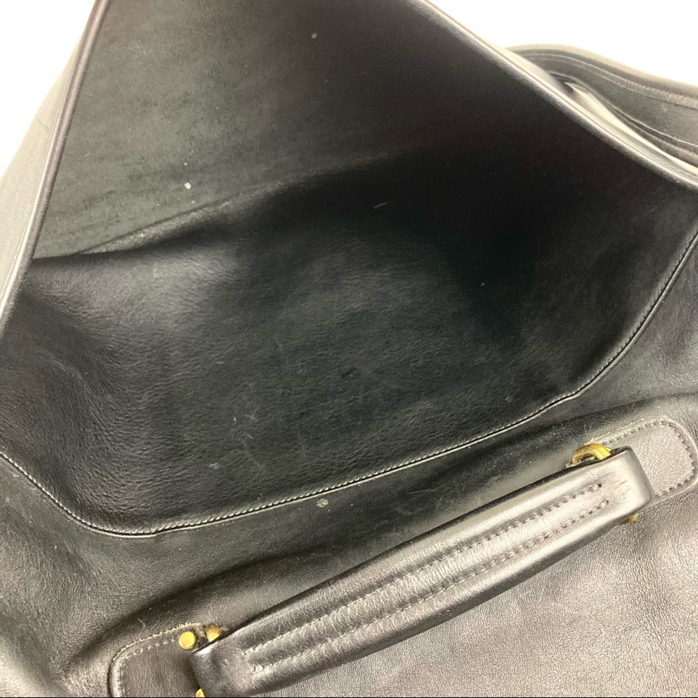 Coach Black Leather Messenger Bag with Gold Hardware - Picture 4 of 9